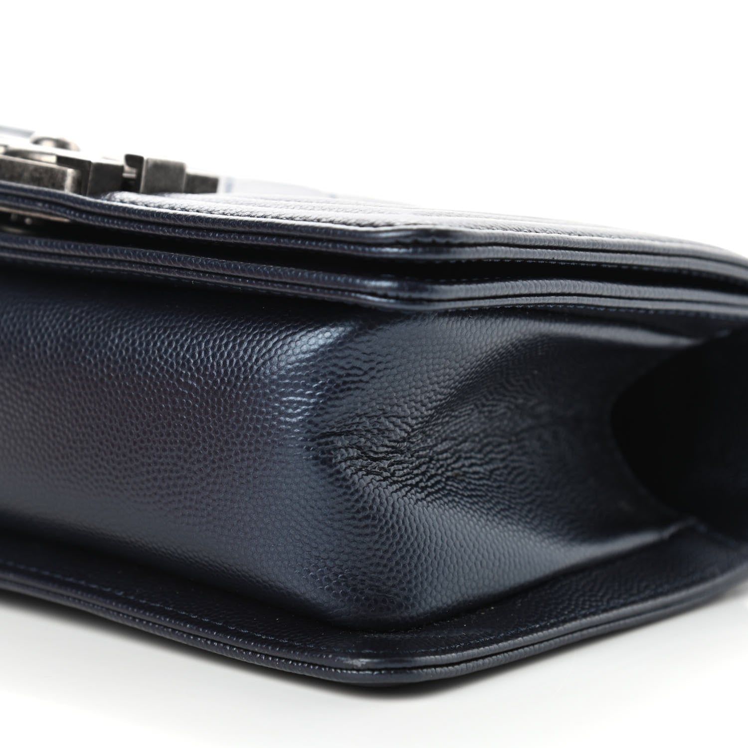 Chanel Iridescent Caviar Quilted Small Boy Flap Navy 10 of 11