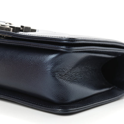 Chanel Iridescent Caviar Quilted Small Boy Flap Navy 10 of 11