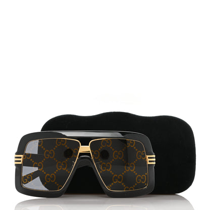 Gucci Acetate Shield GG0900S Sunglasses Black 8 of 8