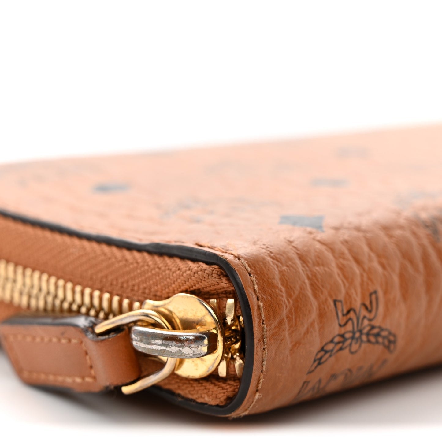 Visetos Large Zip Around Wallet Cognac