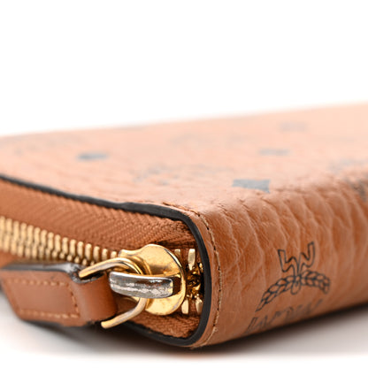 MCM Visetos Large Zip Around Wallet Cognac 8 of 8