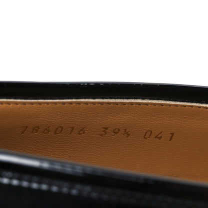 Gucci Patent Womens Jordaan Loafers 39.5 Black 9 of 12