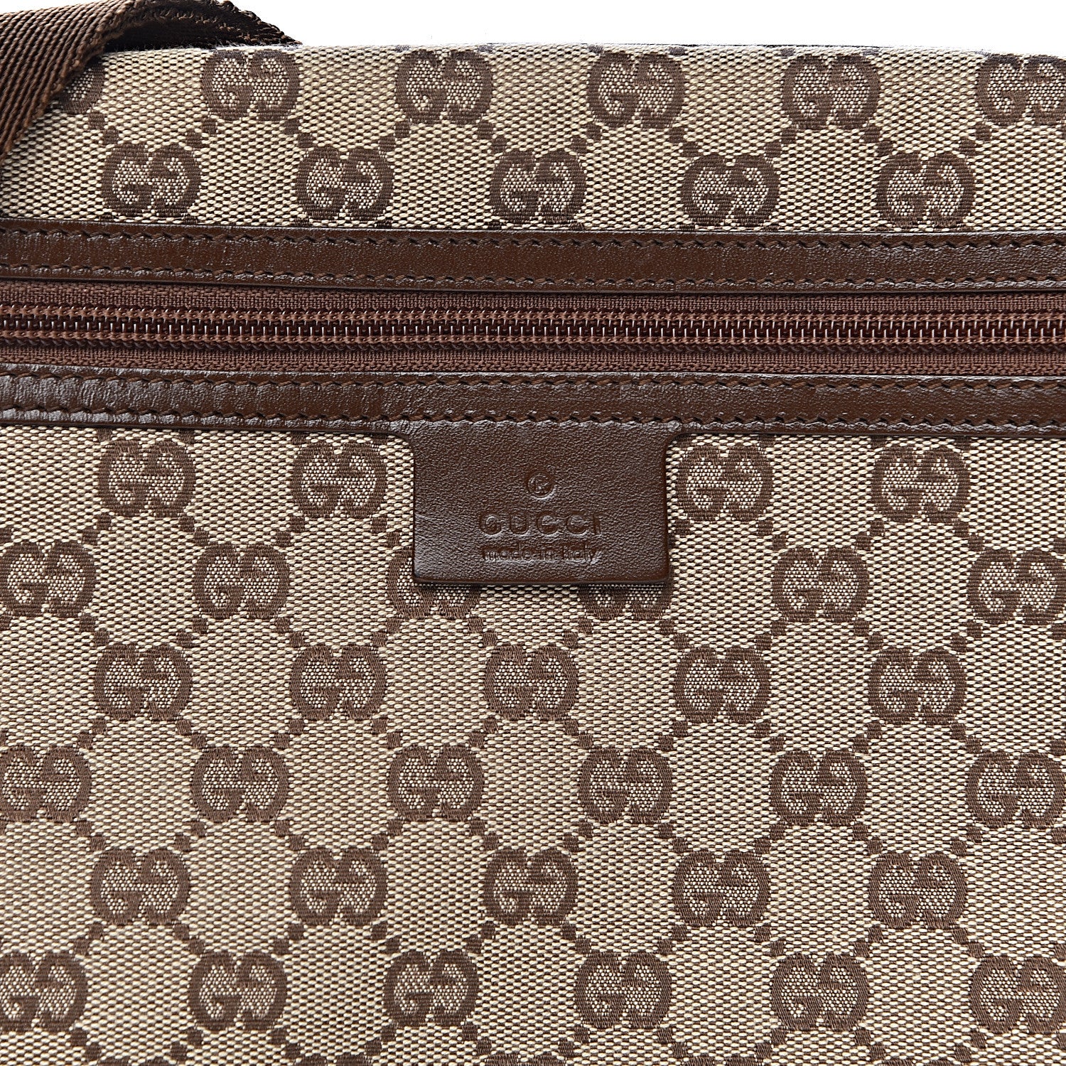 Gucci Monogram Flat Messenger Bag Dark Brown 12 of 12