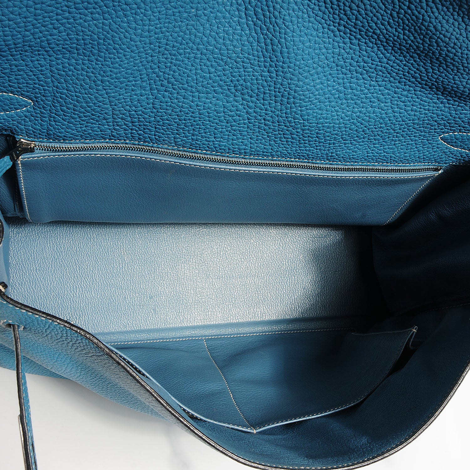 Hermes Togo Kelly Retourne 40 Blue Jean 5 of 24