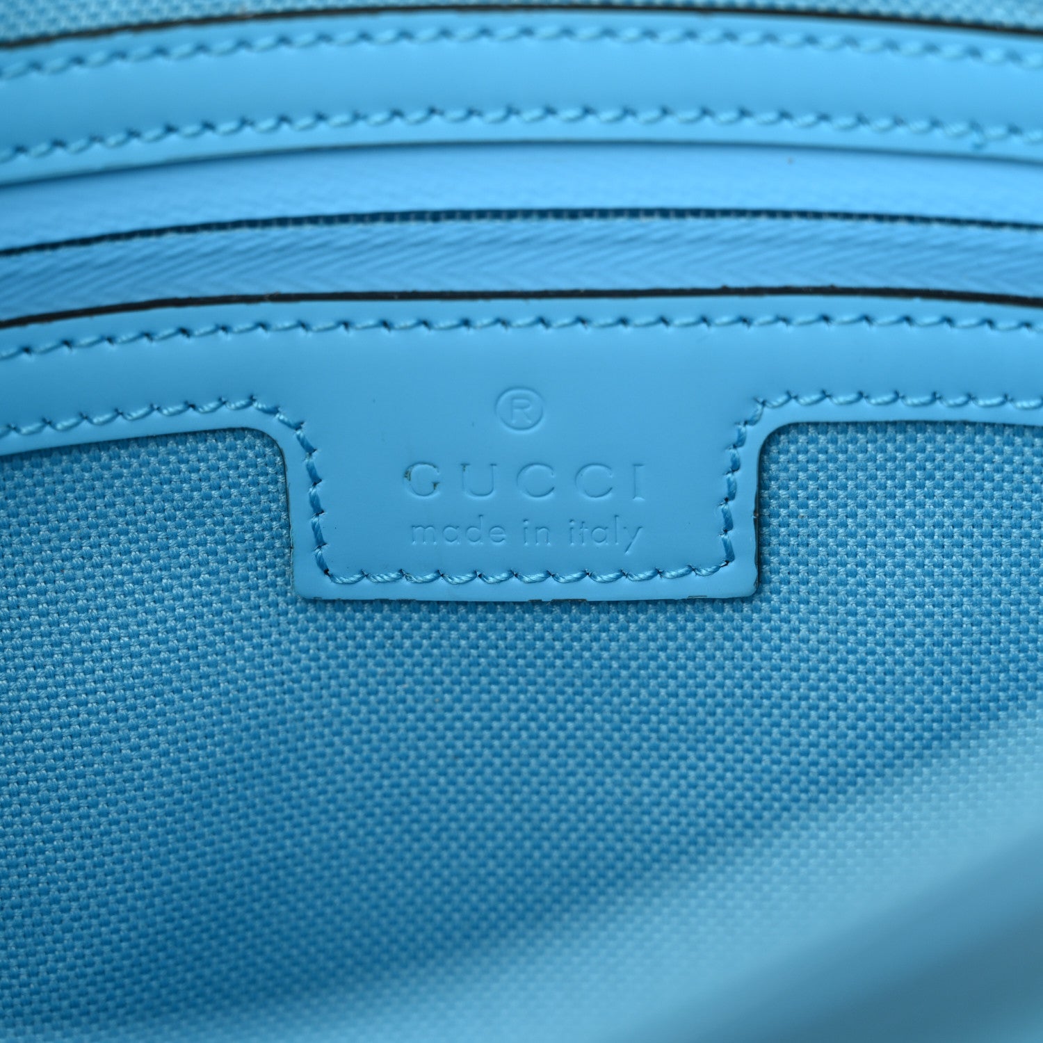 Gucci Rubber Effect Monogram GG Crossbody Bag Bright Blue 6 of 11