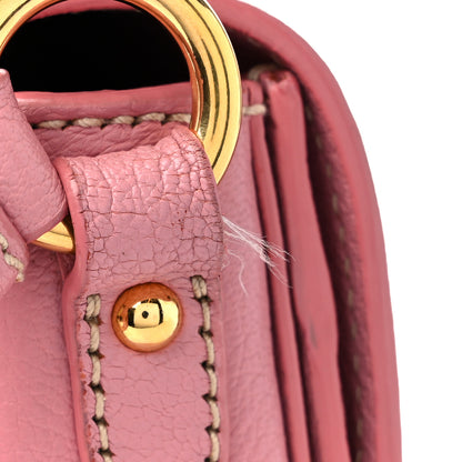 Miu Miu Goatskin Madras Shoulder Bag Rosa 13 of 17