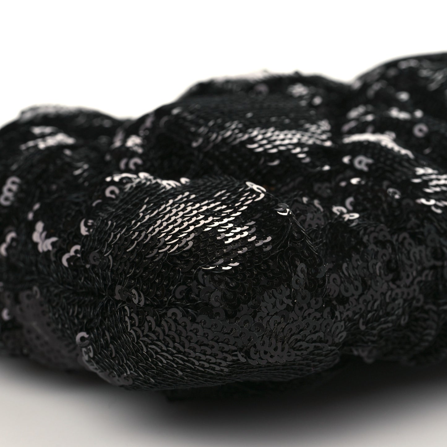 Sequins Quilted Large Chanel 19 Pouch Black