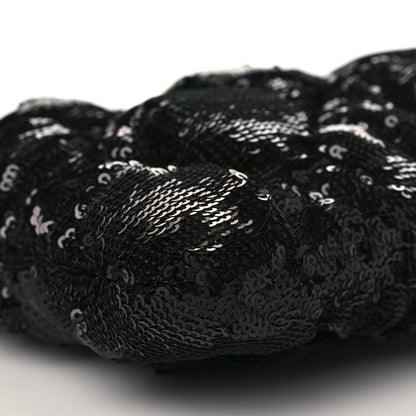 Chanel Sequins Quilted Large Chanel 19 Pouch Black 8 of 9