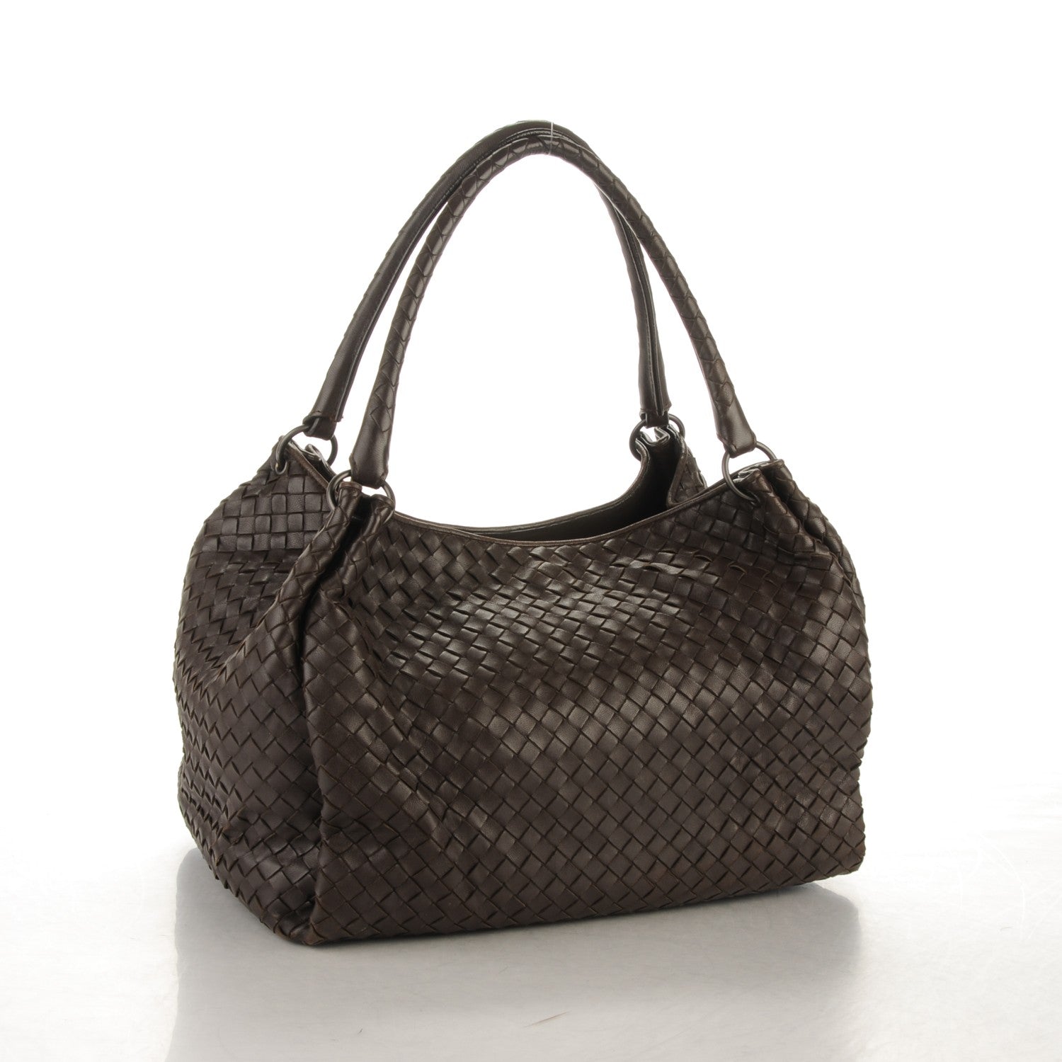 Bottega Veneta Nappa Intrecciato Parachute Bag Ebano 3 of 9