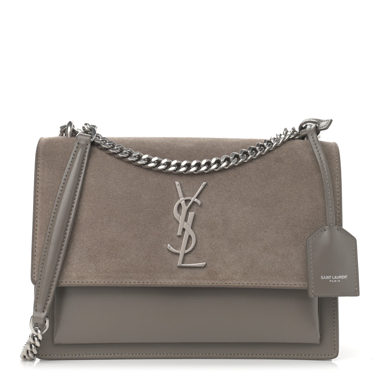 Saint Laurent Suede Calfskin Medium Monogram Sunset Taupe 1 of 11