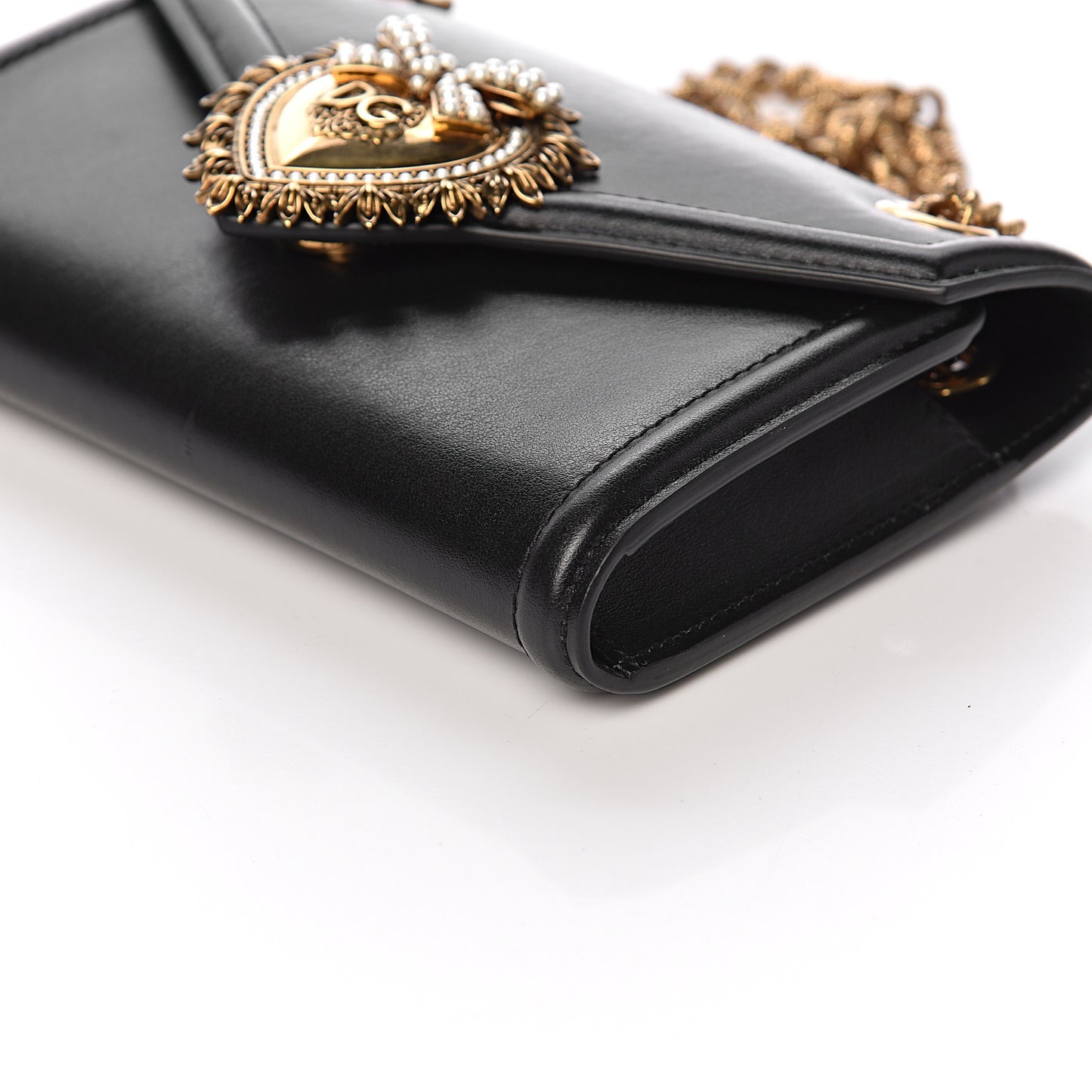 Smooth Calfskin Mini Devotion Crossbody Bag Black