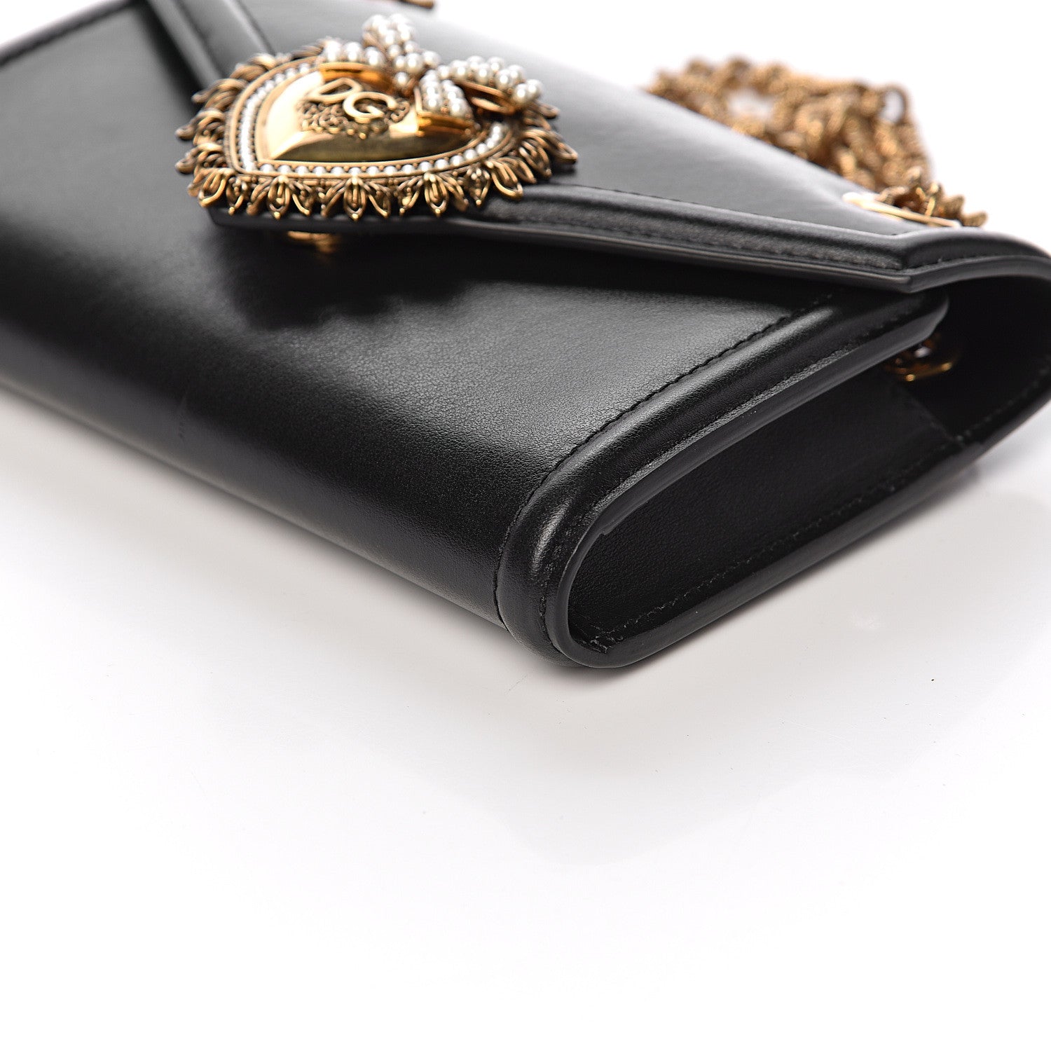 Dolce & Gabbana Smooth Calfskin Mini Devotion Crossbody Bag Black 8 of 10