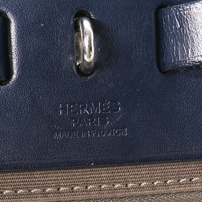 Hermes Toile Officier Vache Hunter Herbag Zip 31 PM Etoupe Bleu Indigo 7 of 11