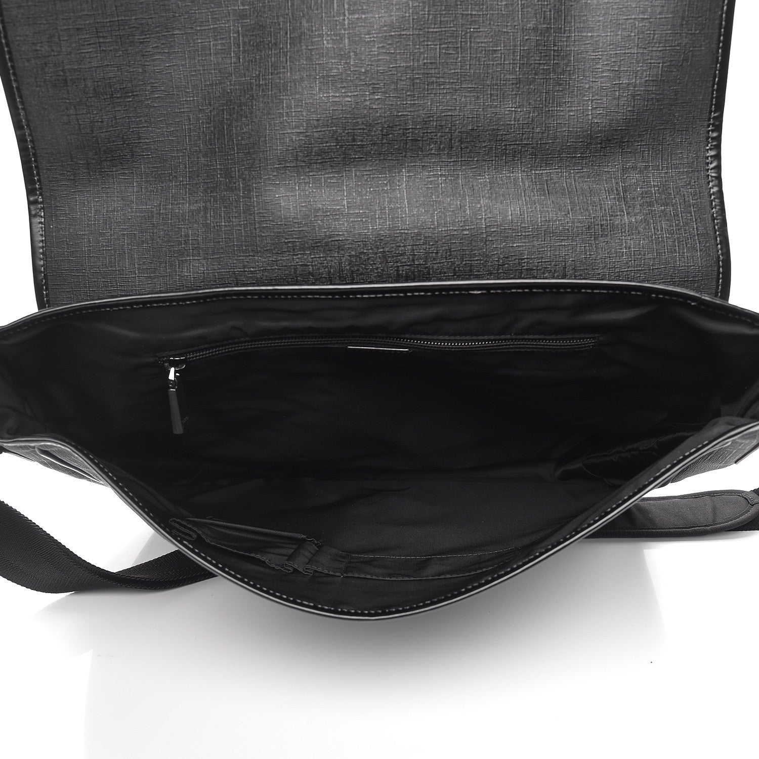 Gucci Coated Canvas Interlocking G Large Flap Messenger Bag Black 5 of 8