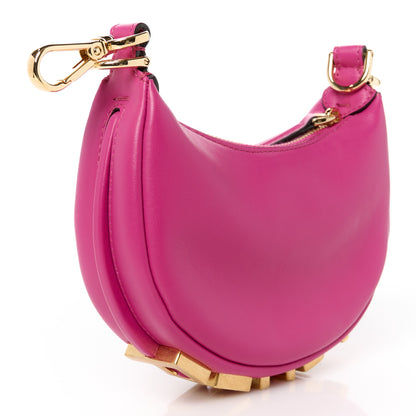 Fendi Vitello Grace New Matte Nano Fendigraphy Hobo Charm Ciclamino Pilar 4 of 12