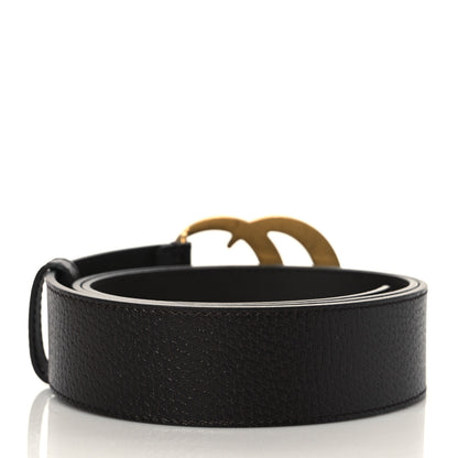 Gucci Textured Dollar Calfskin Double G 40mm Belt 95 38 Dark Cocoa 3 of 6