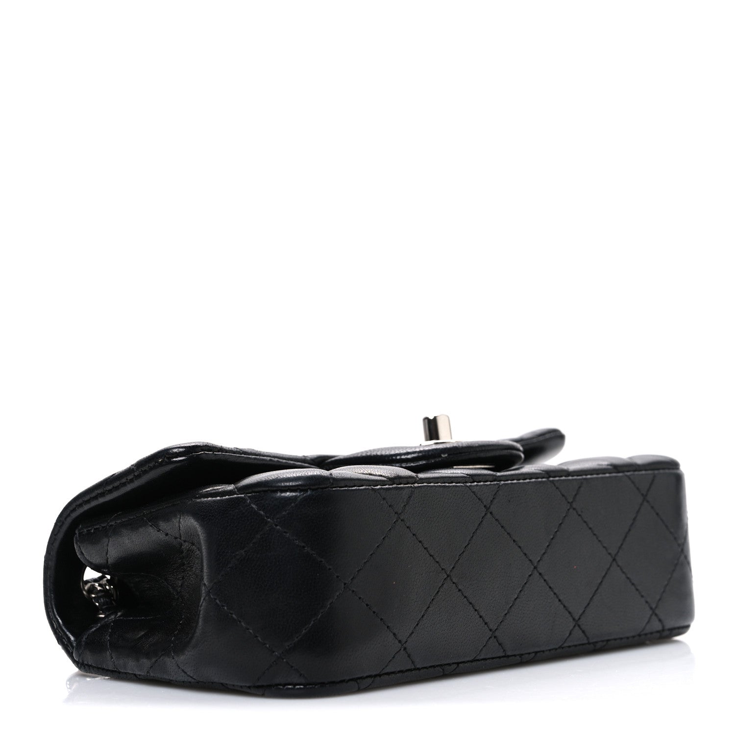 Chanel Lambskin Quilted Extra Mini Rectangular Flap Black 4 of 10