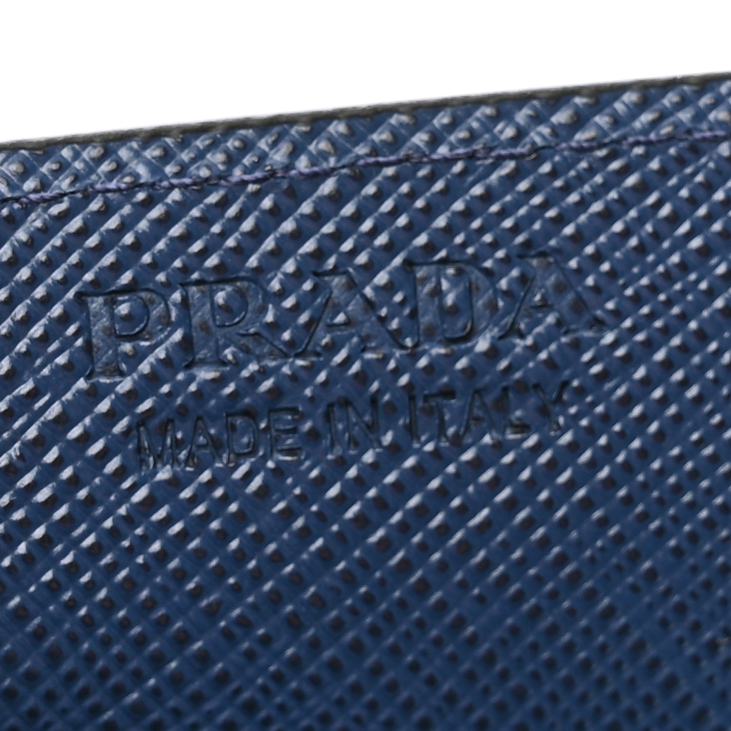Saffiano Card Case Blue