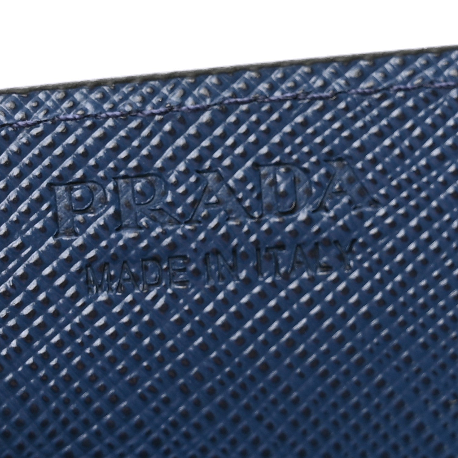 Prada Saffiano Card Case Blue 6 of 7