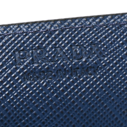 Prada Saffiano Card Case Blue 6 of 7
