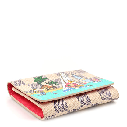 Louis Vuitton Damier Azur 2023 Christmas Animation Sailing Vivienne Portefeuille Monet Rosalie Coin Purse Dragon Fruit Pink 4 of 7
