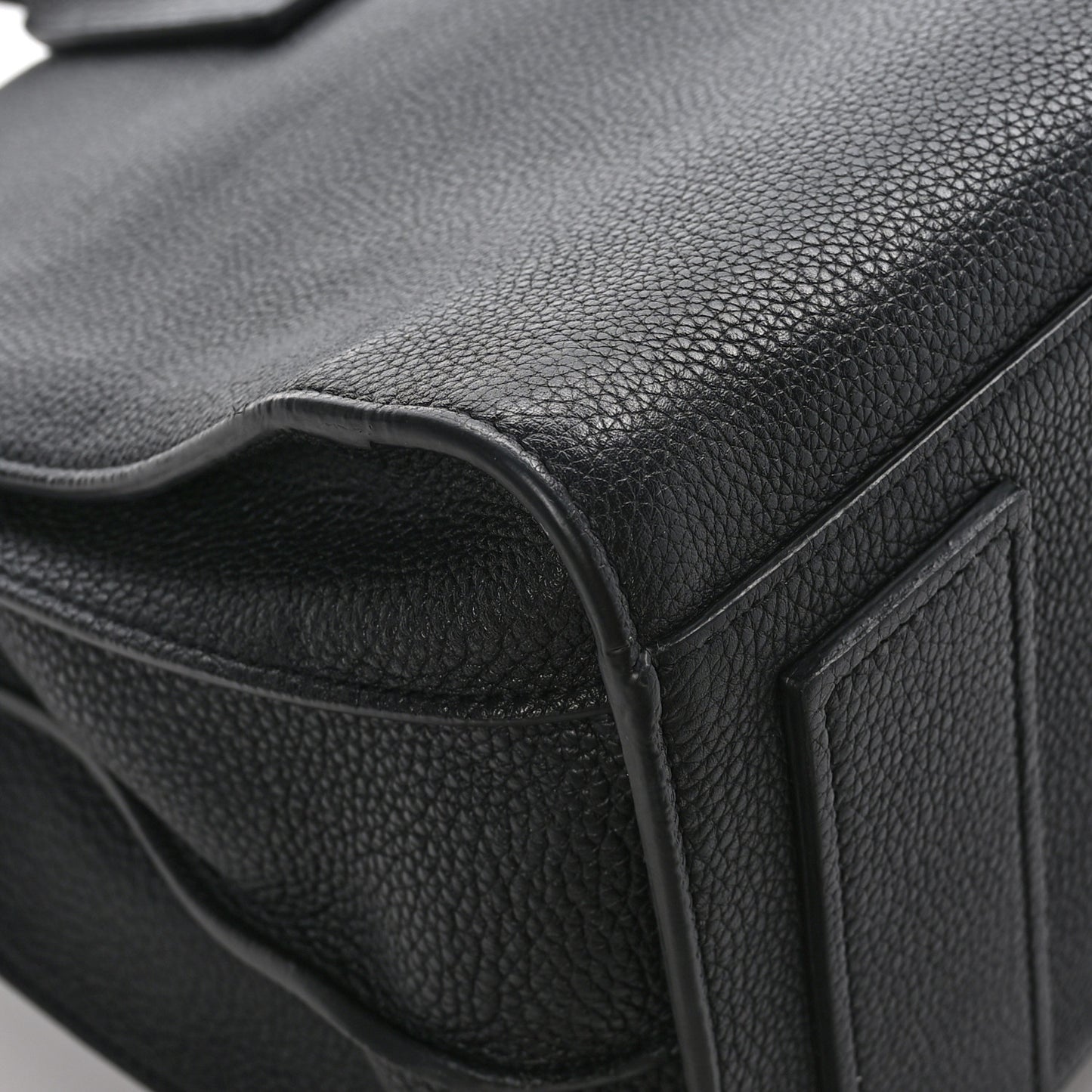 Grained Calfskin Medium Souple Sac De Jour Black