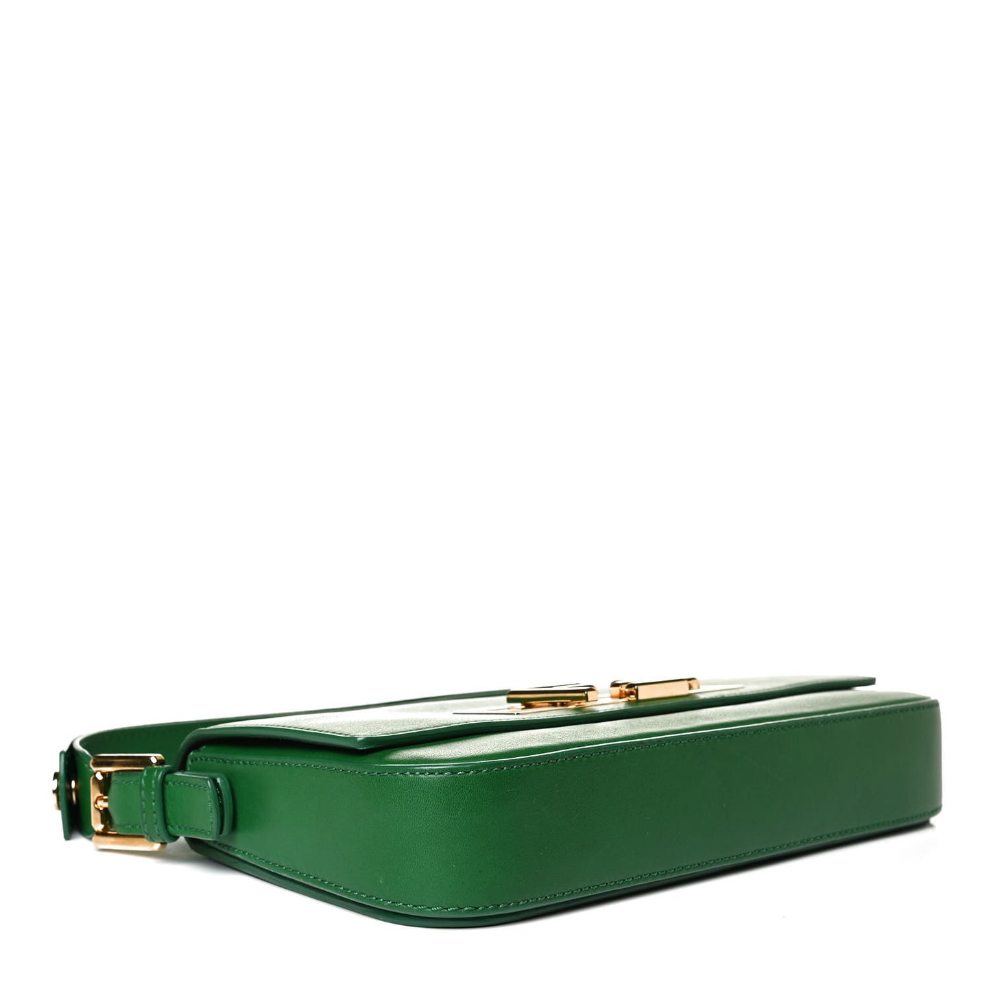 Vitello Dolce Shiny Nappa 3Baguette Shoulder Bag Green