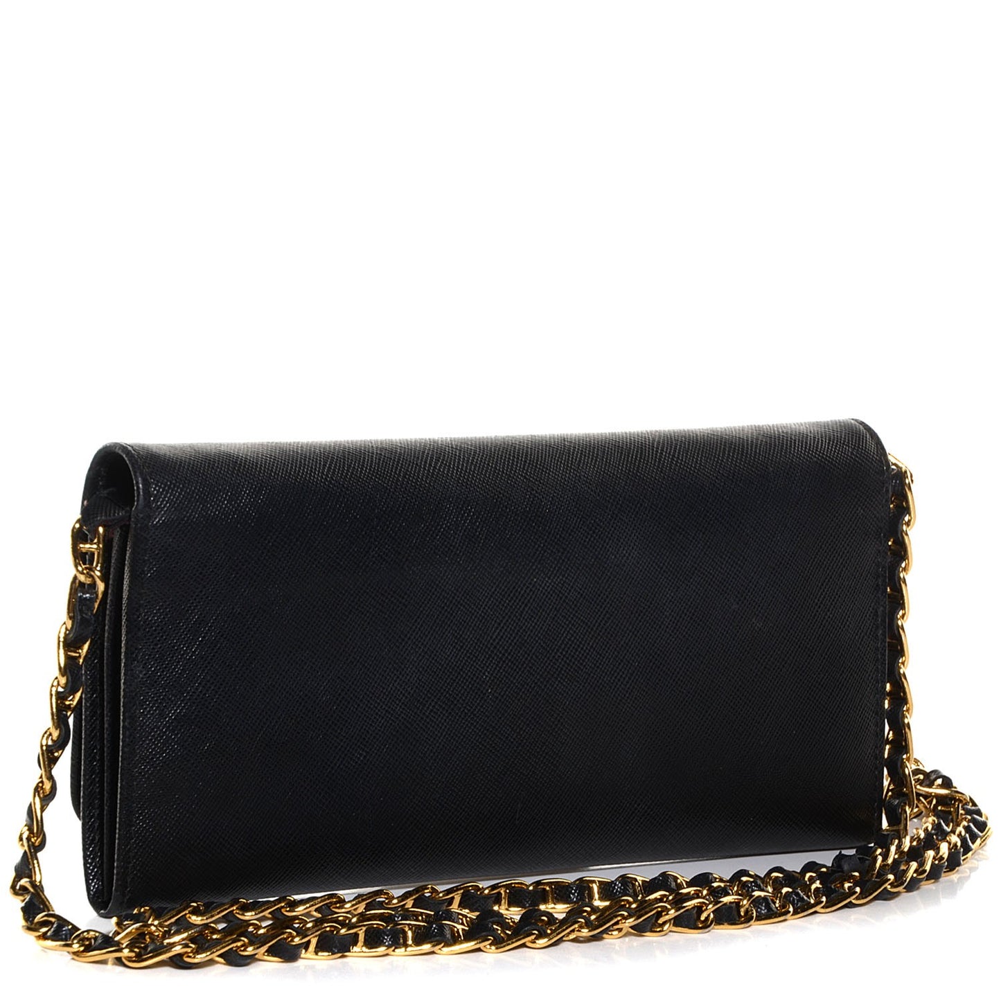 Saffiano Metal Oro Chain Nero Black