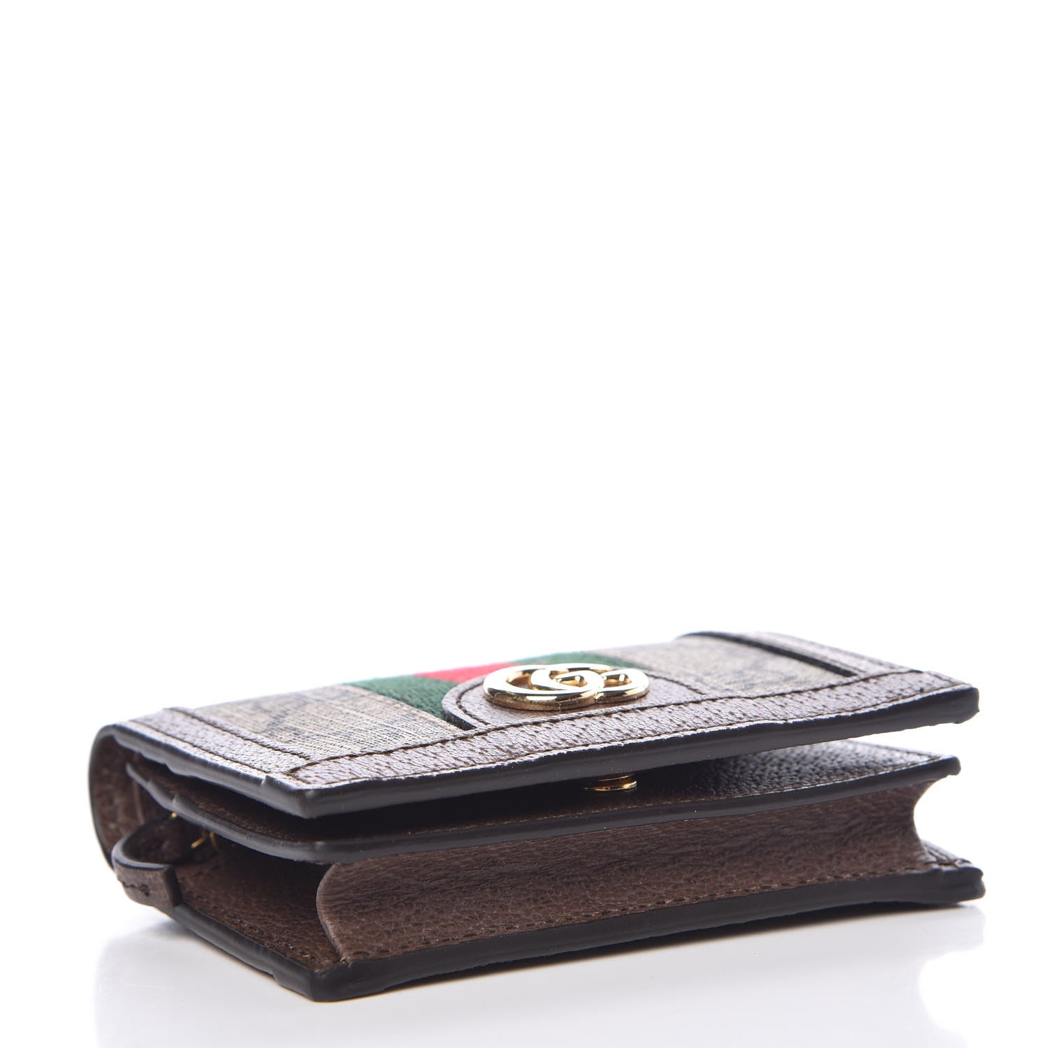 Gucci GG Supreme Monogram Web Ophidia Card Case Beige New Acero 4 of 8