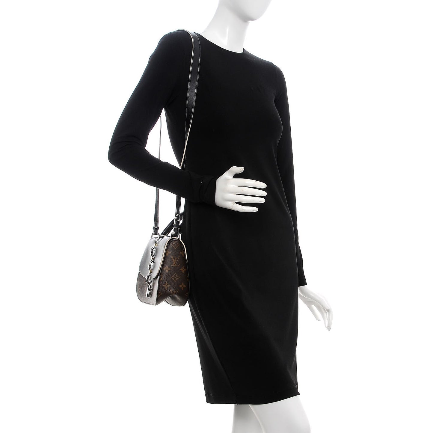 Calfskin Monogram Chain It Bag PM Black