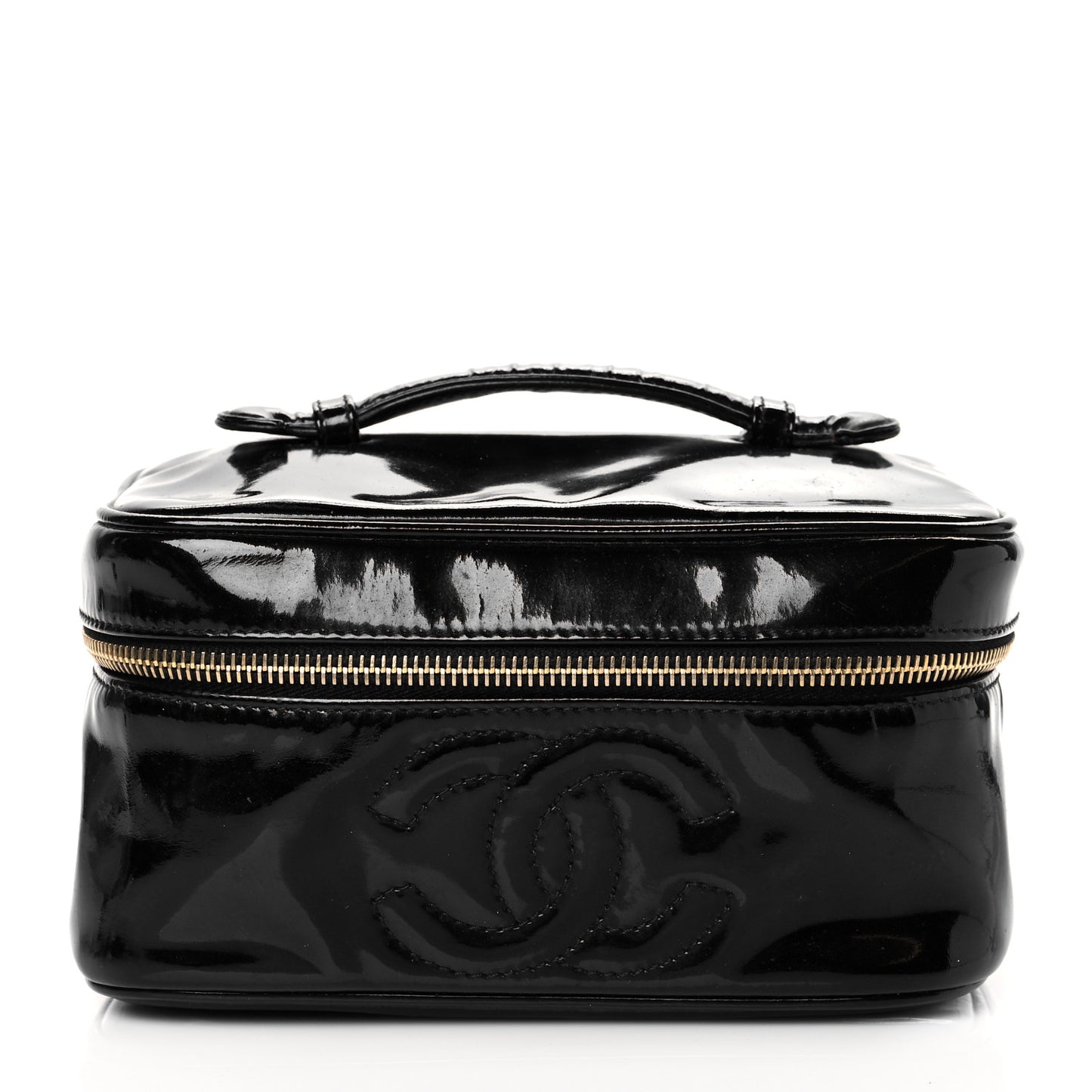 Patent Vanity Cosmetic Case Black