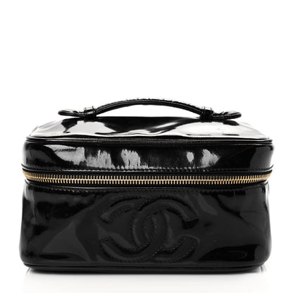 Chanel Patent Vanity Cosmetic Case Black 1 of 11