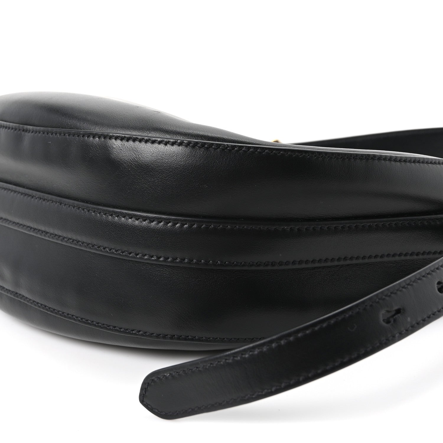 Prada Soft Calfskin Arque Shoulder Bag Black 10 of 10