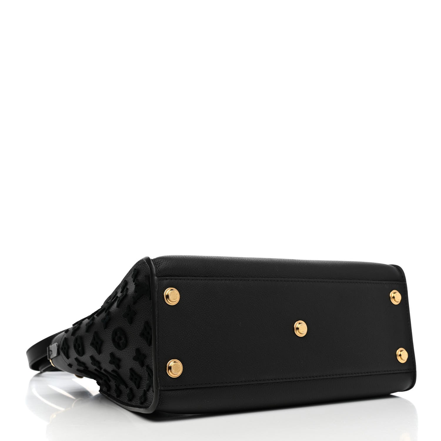 Louis Vuitton Calfskin Monogram Tufting On My Side Black 3 of 4