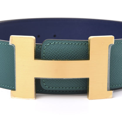 Hermes Epsom 42mm Constance H Belt 80 Malachite Bleu Saphir 6 of 7