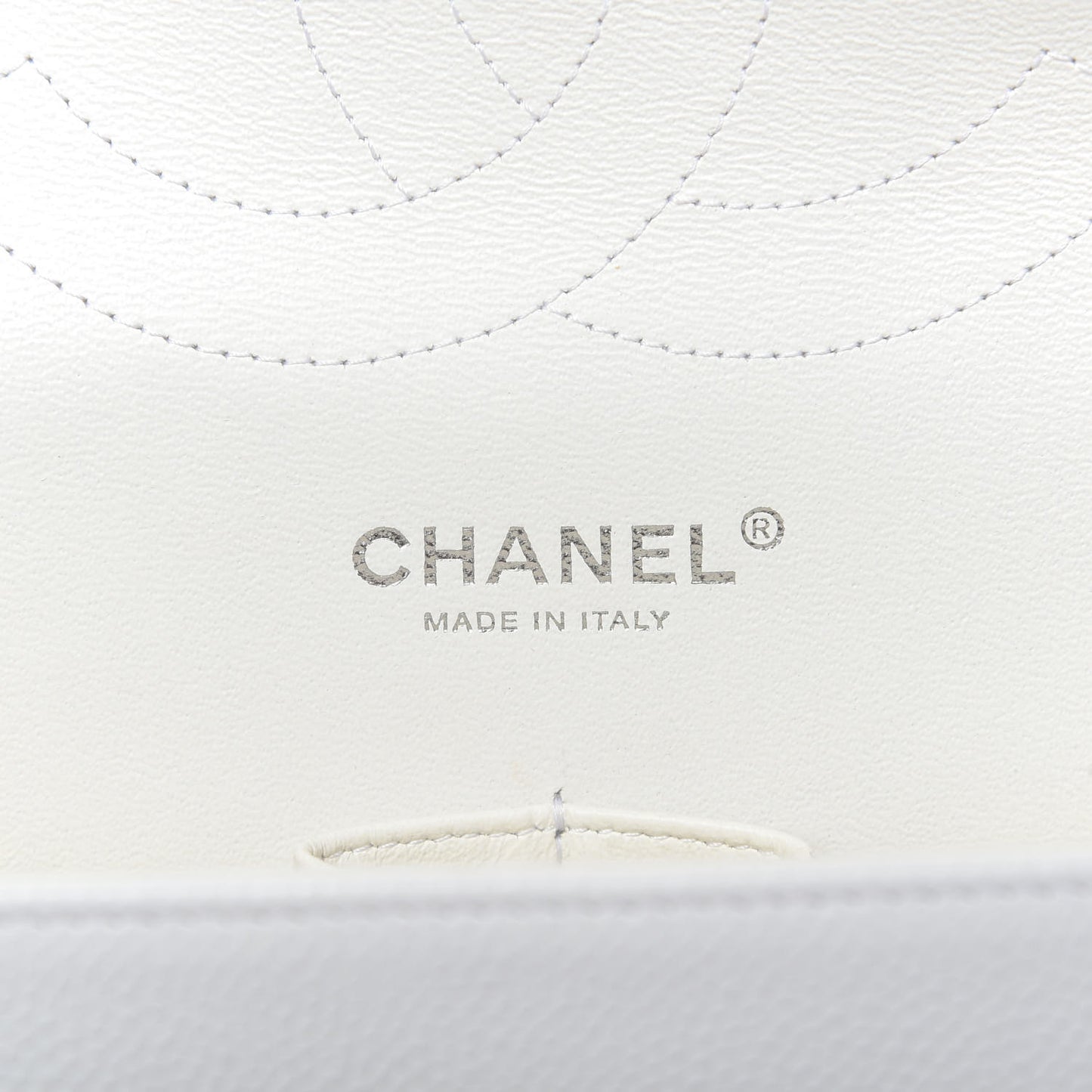Caviar Quilted Jumbo Double Flap White