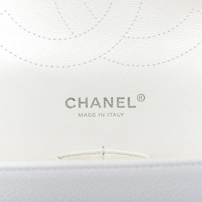Chanel Caviar Quilted Jumbo Double Flap White 9 of 14