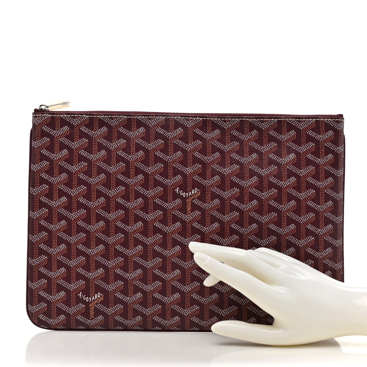 Goyard Goyardine Senat Pochette MM Burgundy 2 of 8