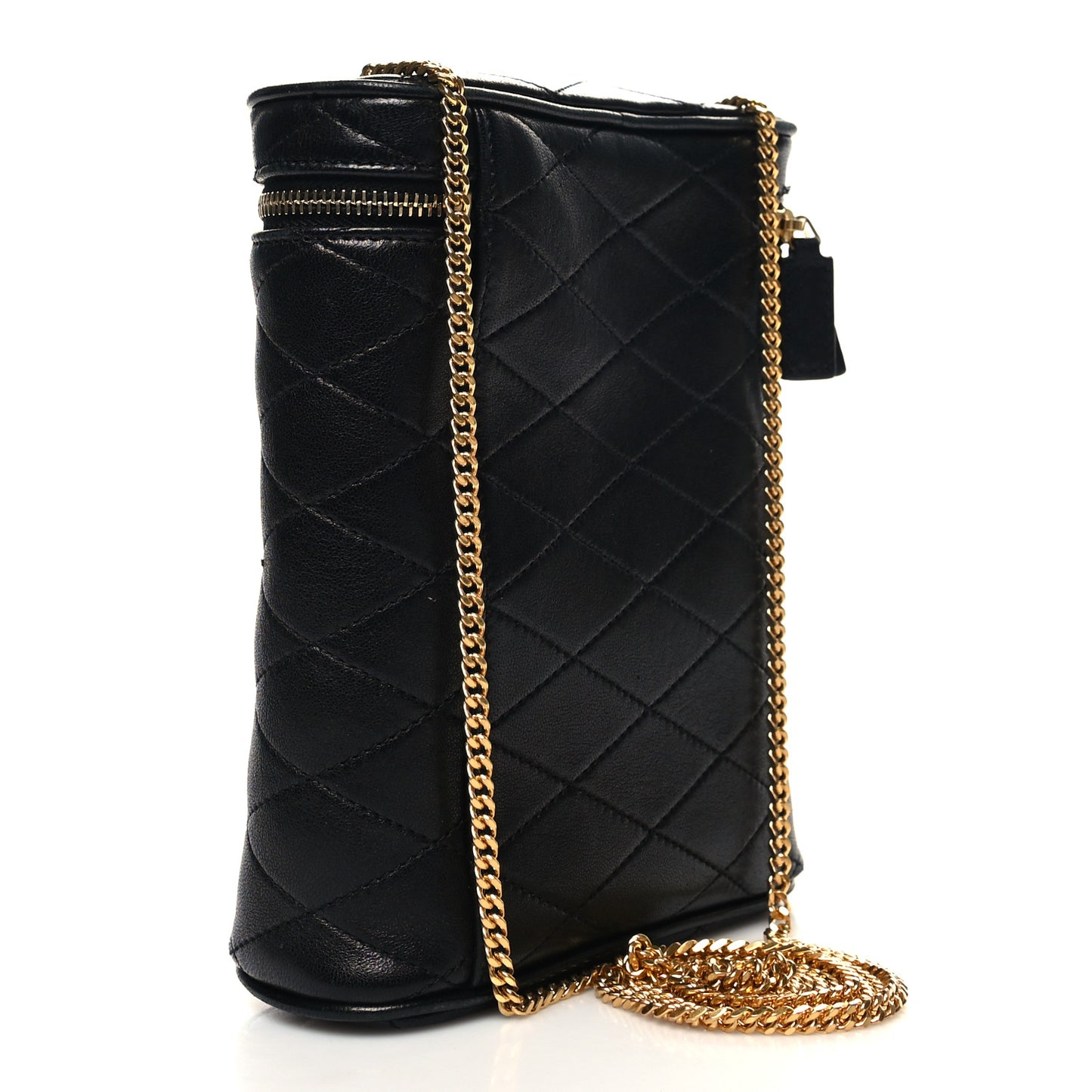 Lambskin Quilted Binocular Case Black