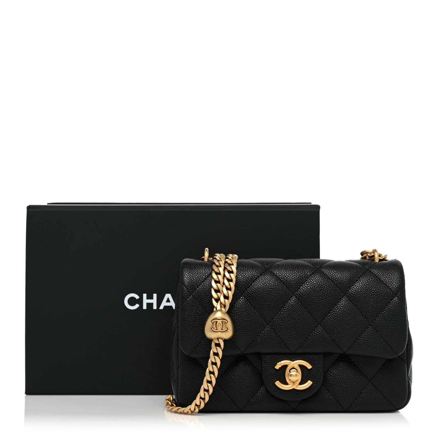Chanel Caviar Quilted Mini Sweetheart Rectangular Flap Black 9 of 9