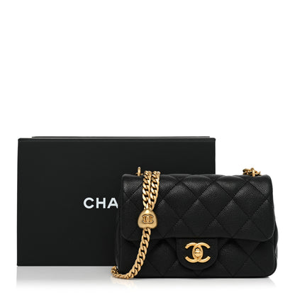 Chanel Caviar Quilted Mini Sweetheart Rectangular Flap Black 9 of 9