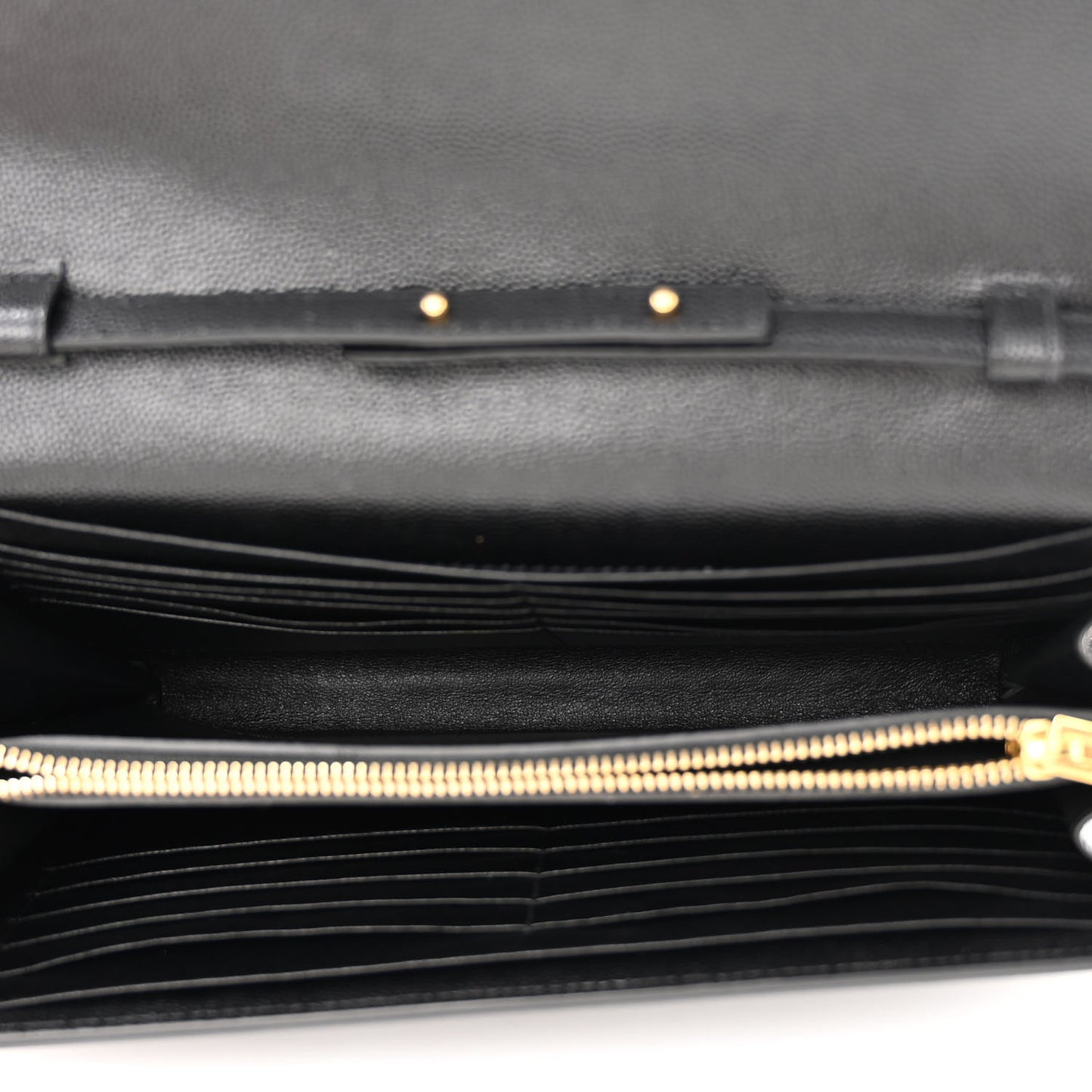 Grain De Poudre Monogram Chain Wallet Black