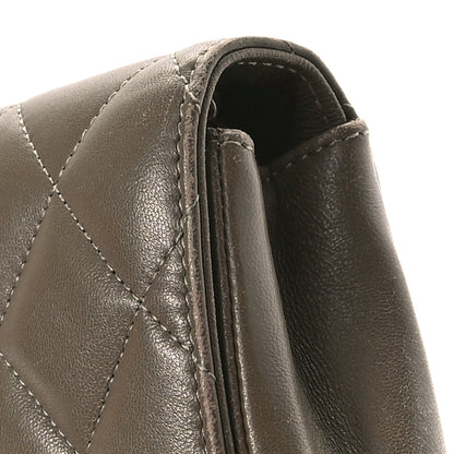 Chanel Lambskin Quilted Small Diamond CC Flap Khaki 12 of 13