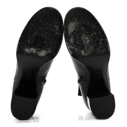 Chanel Calfskin CC Ankle Boots 40 Black 6 of 11