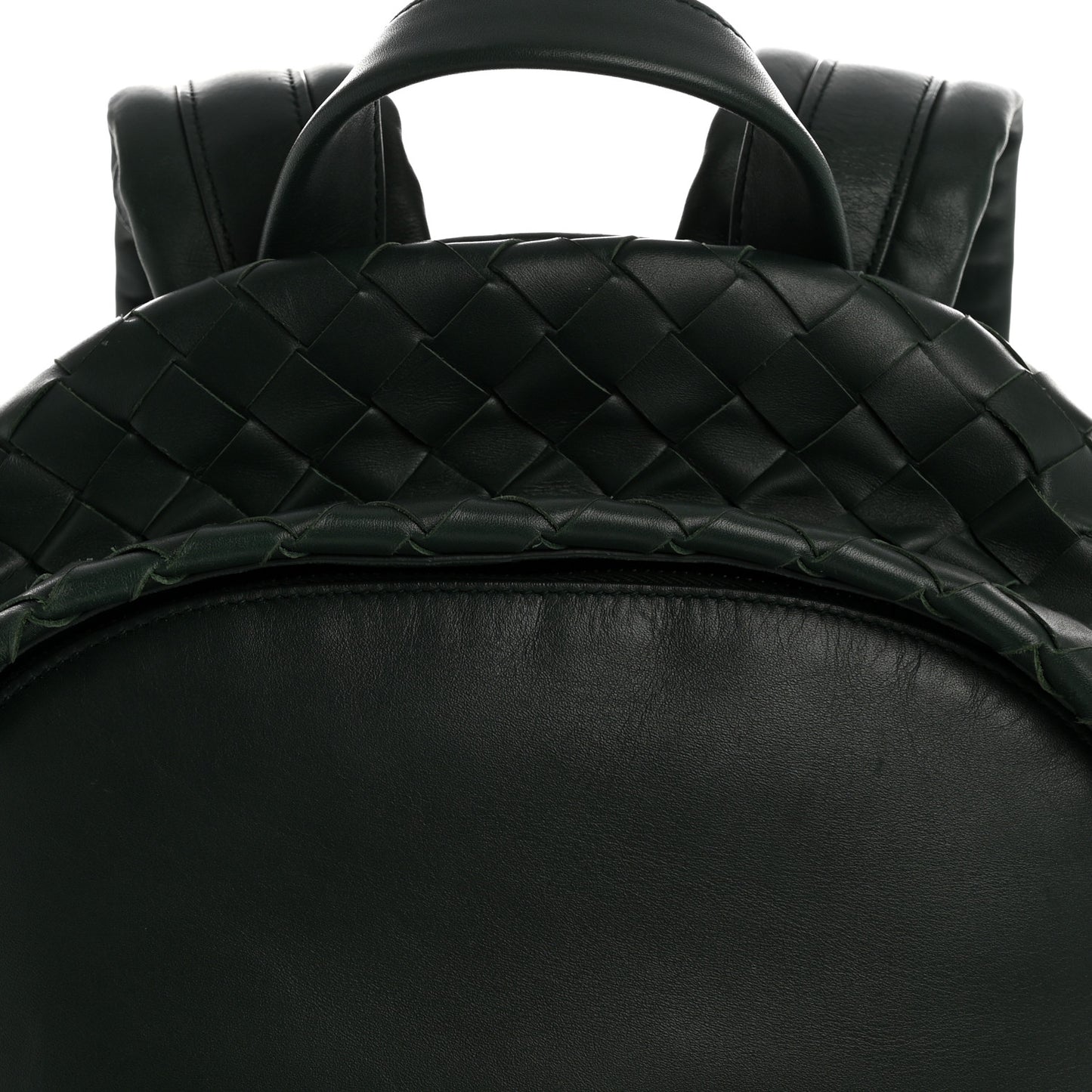 Smooth Calfskin Intrecciato Borsa Backpack Pine