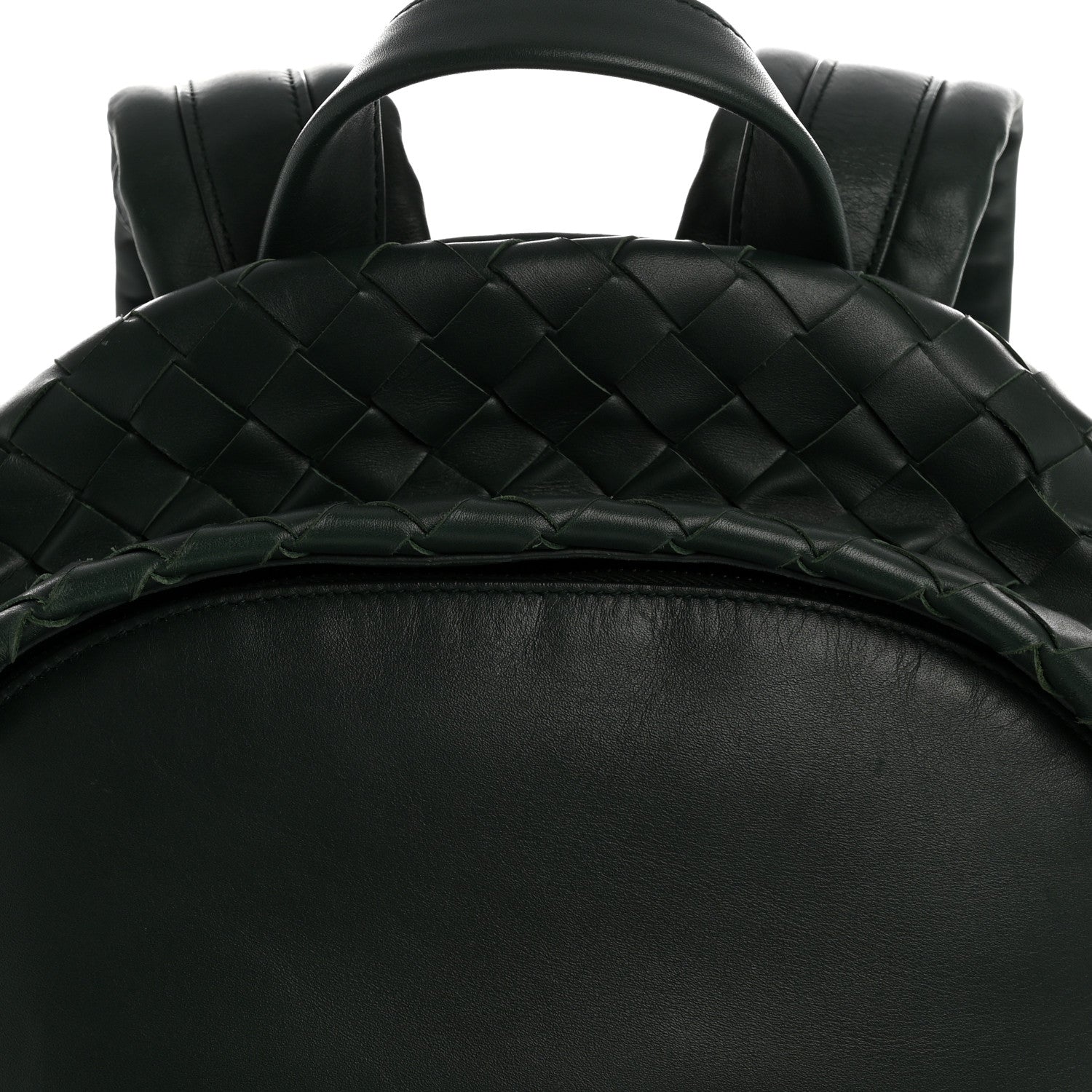 Bottega Veneta Smooth Calfskin Intrecciato Borsa Backpack Pine 8 of 13