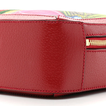 Gucci GG Supreme Monogram Flora Web Small Ophidia Top Handle Shoulder Bag Hibiscus Red 8 of 20