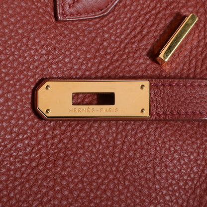 Hermes Taurillon Clemence Birkin 35 Brique 12 of 25