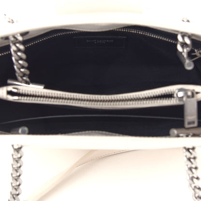 Saint Laurent Calfskin Y Quilted Monogram Small Loulou Shopper Cream Souffle 7 of 8