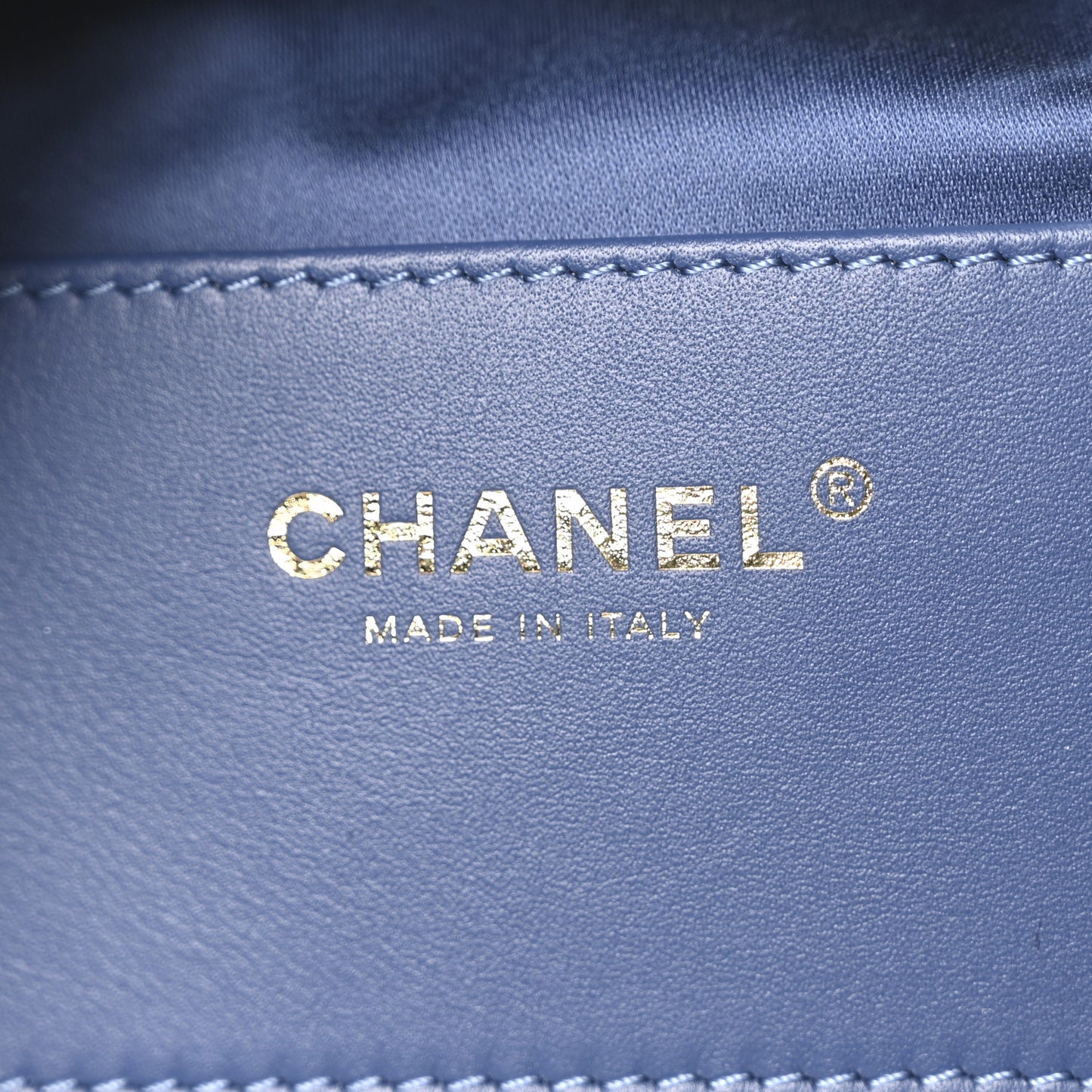 Washed Denim Quilted Small Chanel 25 Handbag Blue